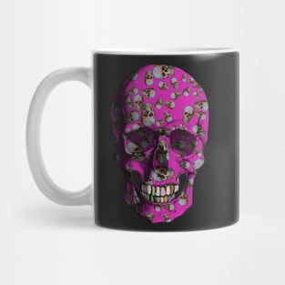 Happy Skulls Random Pattern (Fuschia) Mug